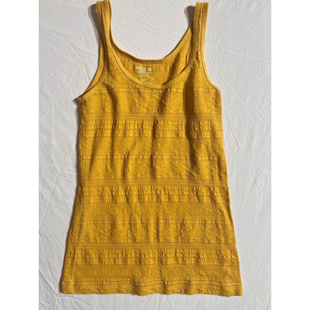 Mossimo Supply Co Women's Yellow Textured Knit  Tank Size S